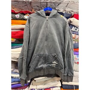 Vintage Y2K Surf Ecko Unltd. Distressed grunge fire Zip up hooded jacket